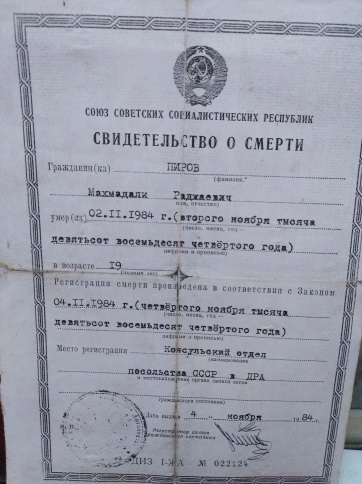 Пиров Махмадали
                      Раджаевич