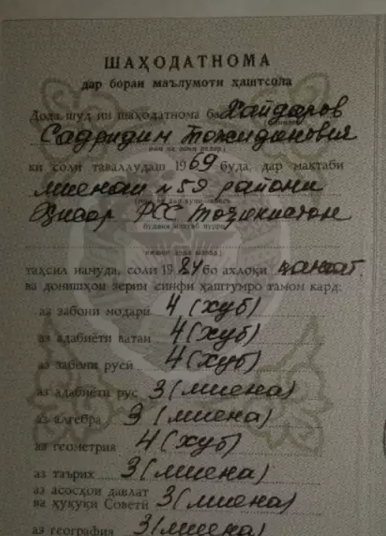 Хайдаров С.Д